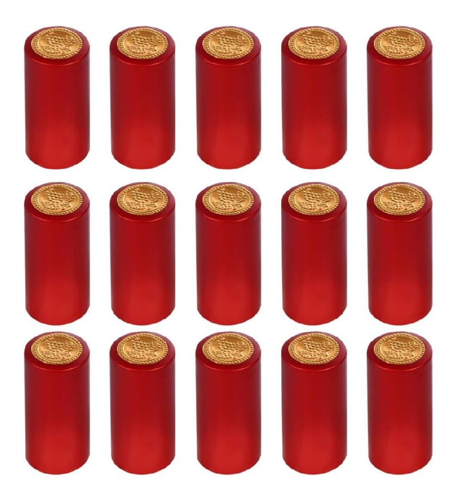 TOYANDONA Lot de 100 capsules thermoretractables en PVC pour bouteille du vin Outil de brassage de biere pour la maison Rouge