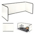 FoiiLiio Plaque Anti Projection Cuisine 4 Cotes Anti Eclaboussure Cuisine Pliable Protection Plaque de Cuisson Protection D'ecran Antieclaboussures destine a Cuisiniere Rotir evier Beige
