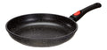 30 Kamberg Poele cm Manche Amovible Fonte d'Aluminium Revetement Type Pierre Tous Feux dont Induction Sans PFOA 0008024 Noir