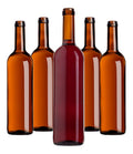 Lot KADAX du 30 bouteilles de vin vides dans verre sans bouchon 750 ml Pour vin liqueurs et spiritueux Bouteilles a remplir Marron