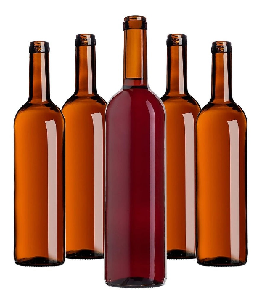 Lot KADAX du 30 bouteilles de vin vides dans verre sans bouchon 750 ml Pour vin liqueurs et spiritueux Bouteilles a remplir Marron