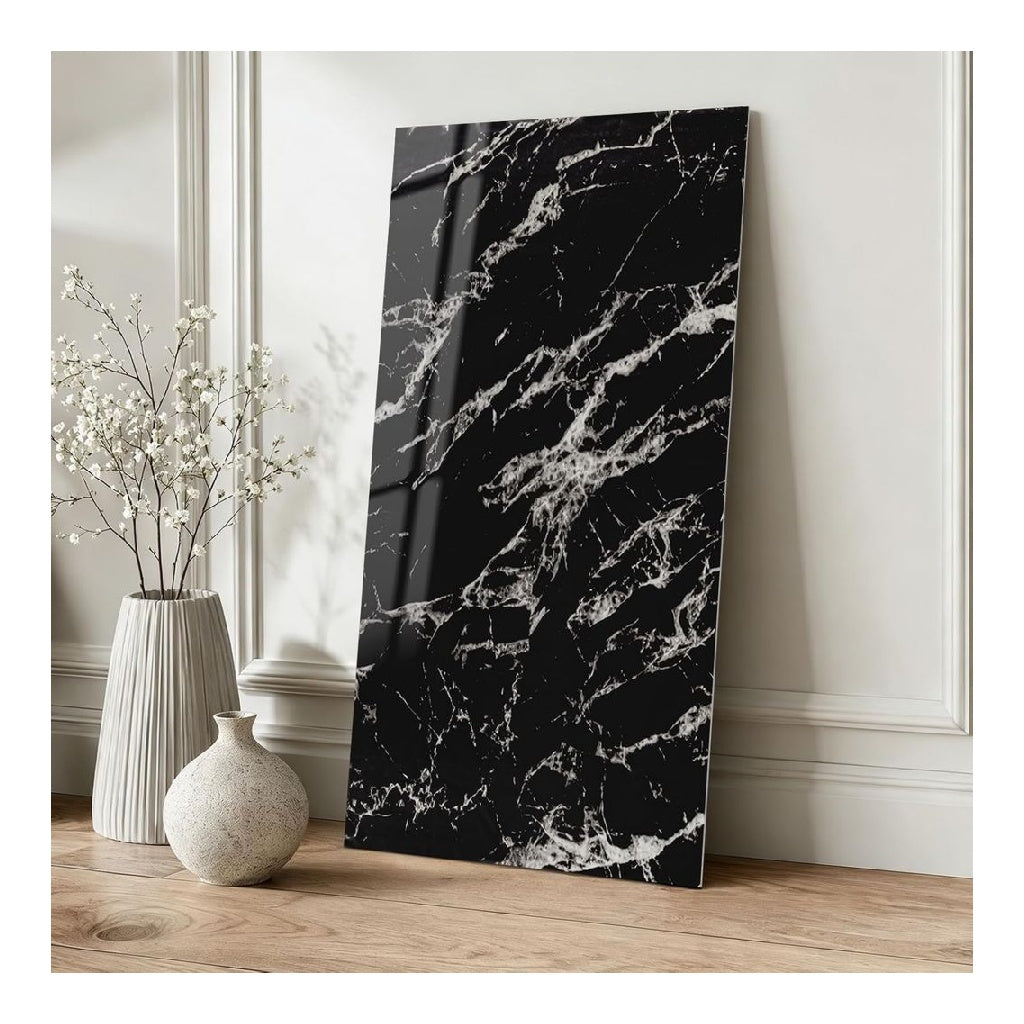 Credence Adhesive Hode pour Cuisine Marbre Carrelage Adhesif Mural 10 Pieces Carreaux Adhesif Salle du Bain Noir Decoratif 60x30cm Panneaux Muraux Mural Faience Autocollant Credence Cuisine