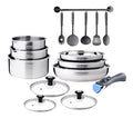 Martin Arthur 5535 batterie 15 pcs inox Acier Inoxydable 9 x 26 x 5 cm acier inoxydable interieur satine compatible tous feux dont induction lavevaisselle